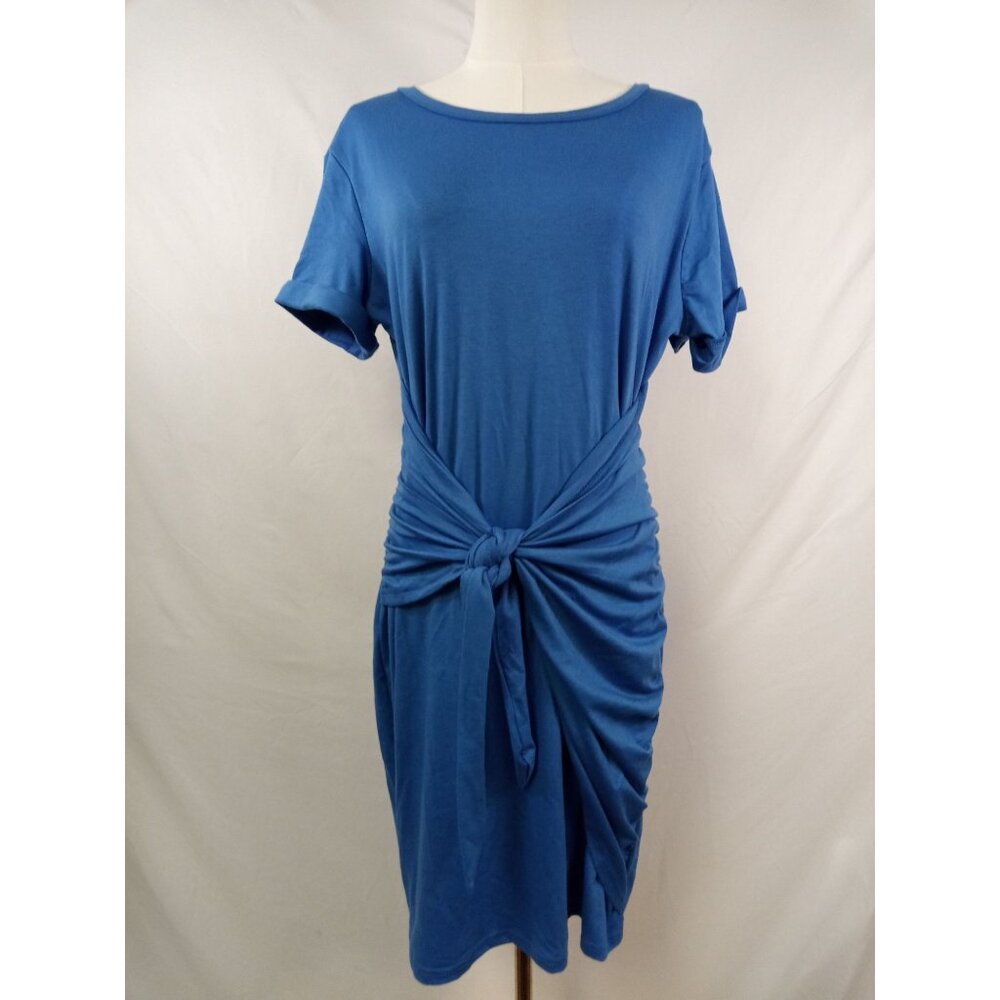 NWT Wrap Tie-Waist Mini T-shirt Dress Size Large